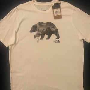 The North Face Men's Short Sleeve Bear Graphic T-Shirt- White -XL